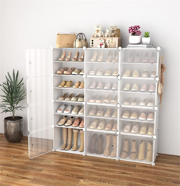Plastic shoe rack